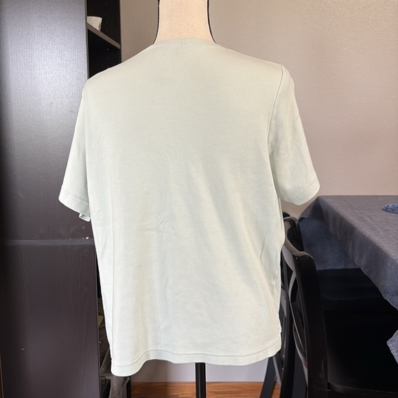Marisa Christina Women’s Size 1X 100% Cotton Light Mint Green Tee - Picture 2 of 5